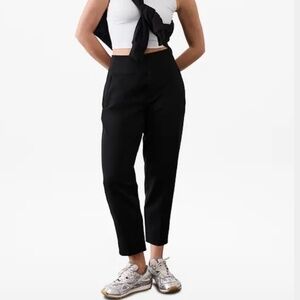 Athleta Women’s Endless High Rise Pant Black Zip Pockets Pull-On Travel Size 10*